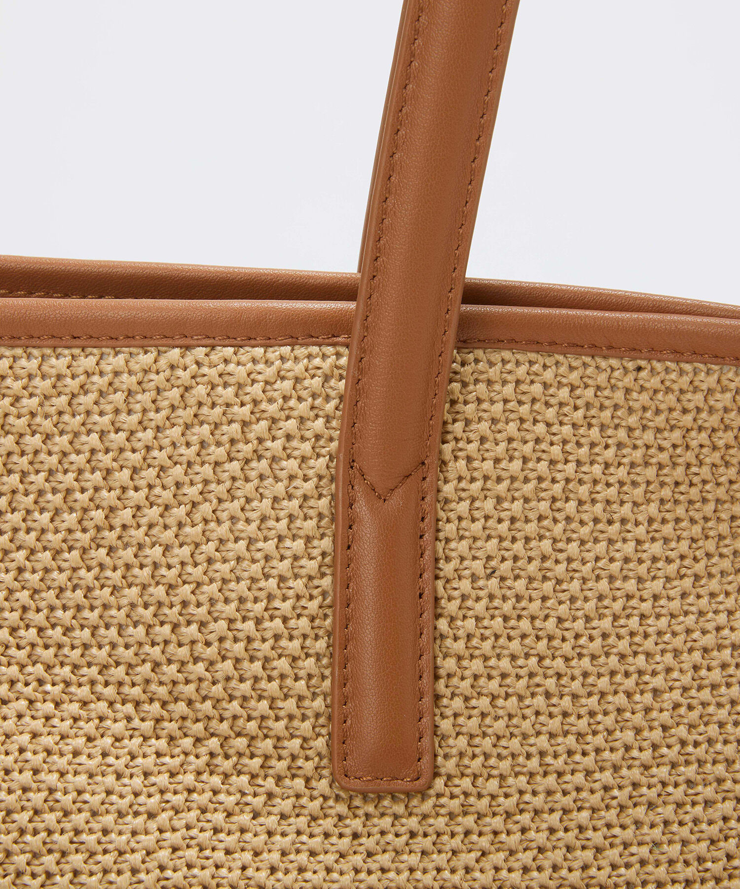 TOPKAPI BREATH「【Breath TOPKAPI】レザーコンビ 雑材風 シンプル トートバッグ チャーム付き　A4 / 軽量」|トートバッグ|