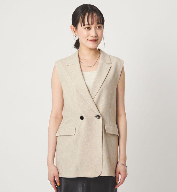 UNITED ARROWS green label relaxing「ラスティック ツイル ジレ マシンウォッシャブル ストレッチ UVカット 吸水速乾」|ベスト・ジレ|