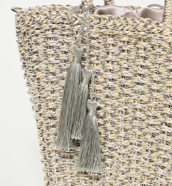 UNITED ARROWS green label relaxing「2WAY メタリック ペーパーカゴバッグ」|かごバッグ|