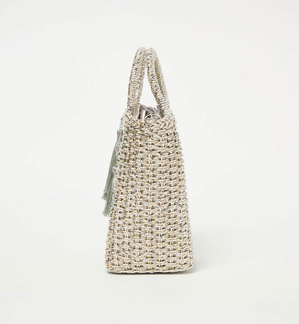 UNITED ARROWS green label relaxing「2WAY メタリック ペーパーカゴバッグ」|かごバッグ|