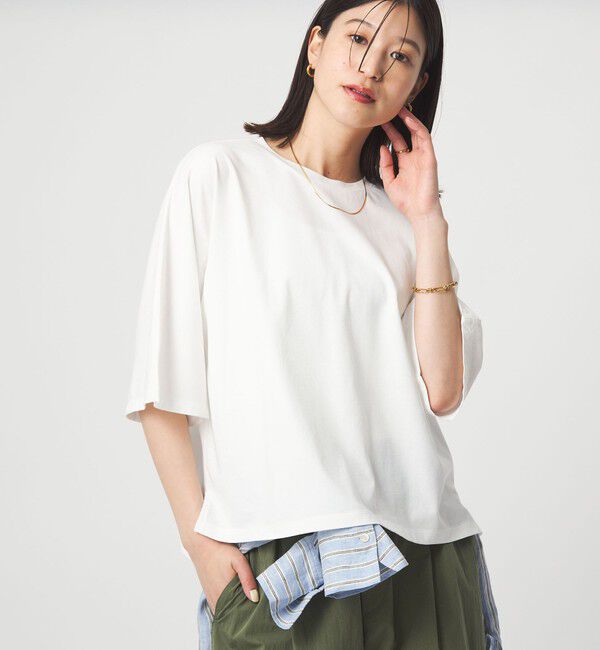 UNITED ARROWS green label relaxing「【WEB限定】＜at ease＞ドルマン カットソー 接触冷感」|Tシャツ・カットソー|
