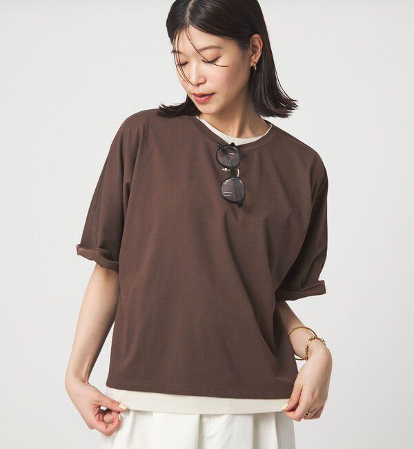 UNITED ARROWS green label relaxing「【WEB限定】＜at ease＞ドルマン カットソー 接触冷感」|Tシャツ・カットソー|