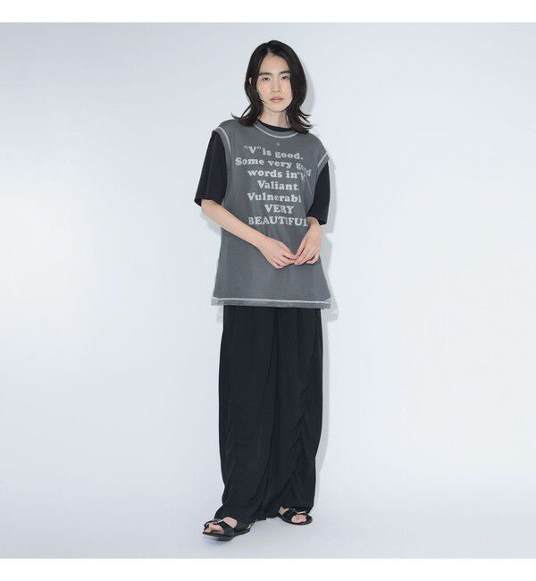 BEAMSBOY「maturely / シャンブレー チュール ノースリーブ」|Tシャツ・カットソー|