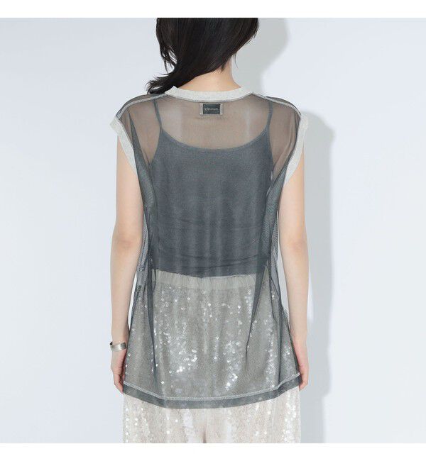 BEAMSBOY「maturely / シャンブレー チュール ノースリーブ」|Tシャツ・カットソー|