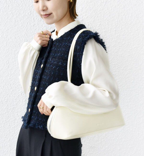 SHIPS for women「〈手洗い可能〉メタルボタンツイードニットベスト」|ベスト・ジレ|