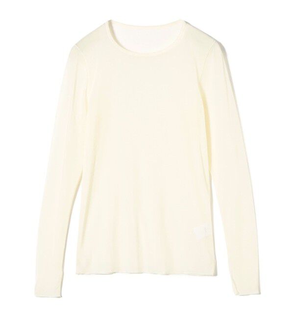 SHIPS for women「〈手洗い可能〉ストレッチ チュール ロング スリーブ TEE」|Tシャツ・カットソー|