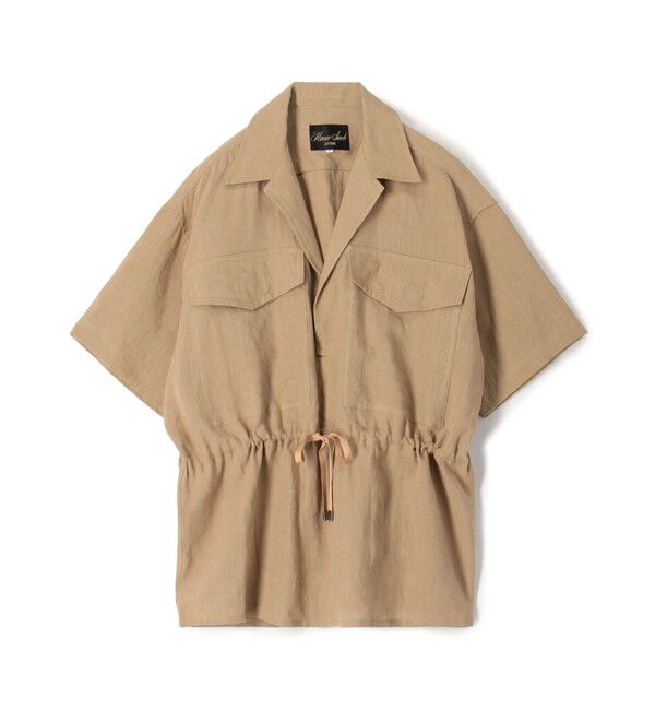 TOMORROWLAND BUYING WEAR「HAVERSACK ATTIRE リネン ダブルポケットハーフスリーブシャツ」|シャツ・ブラウス|43 ベージュ