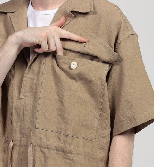 TOMORROWLAND BUYING WEAR「HAVERSACK ATTIRE リネン ダブルポケットハーフスリーブシャツ」|シャツ・ブラウス|