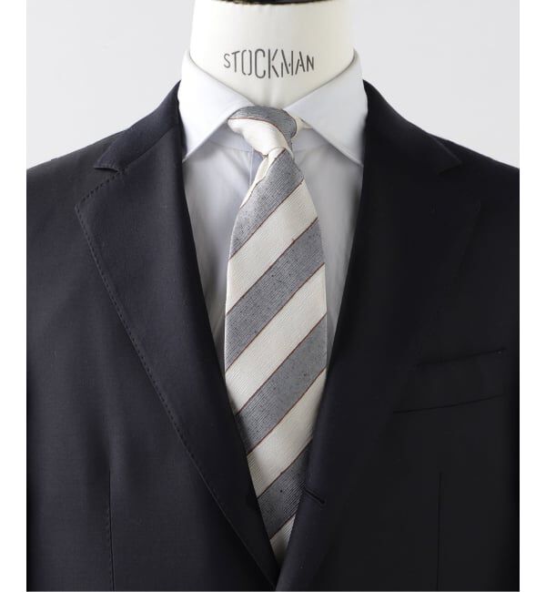 EDIFICE「AX BBC ホワイトストライプタイ」|ネクタイ・蝶ネクタイ|グレーA