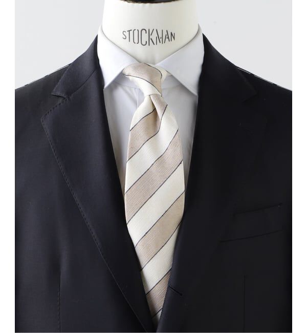 EDIFICE「AX BBC ホワイトストライプタイ」|ネクタイ・蝶ネクタイ|ベージュ