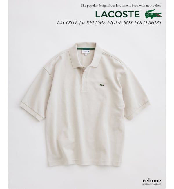 JOURNAL STANDARD relume「《予約》LACOSTE / ラコステ 別注 ボックスシルエット ポロシャツ」|ポロシャツ|グレーA
