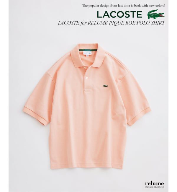 JOURNAL STANDARD relume「《予約》LACOSTE / ラコステ 別注 ボックスシルエット ポロシャツ」|ポロシャツ|ピンク