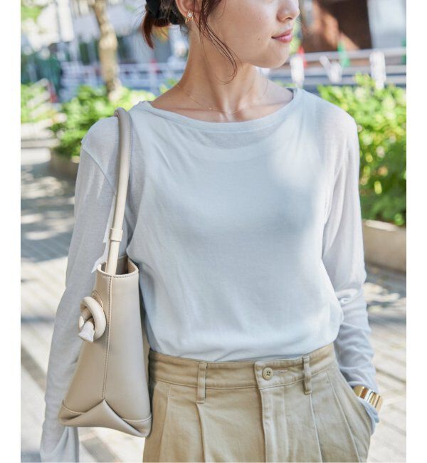 Spick and Span「《追加》シアーボートネックプルオーバー」|Tシャツ・カットソー|