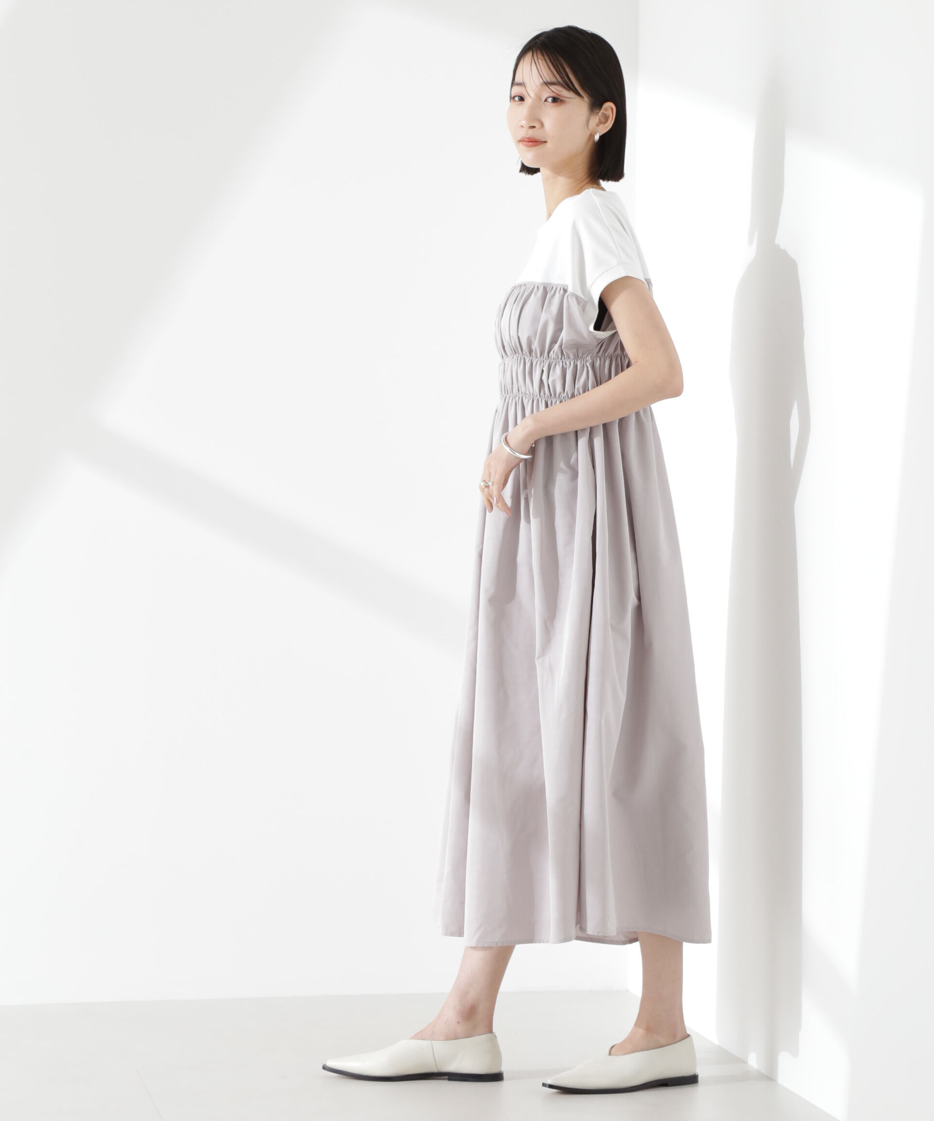 nano･universe「フロントシャーリングドッキングワンピース」|ワンピース|