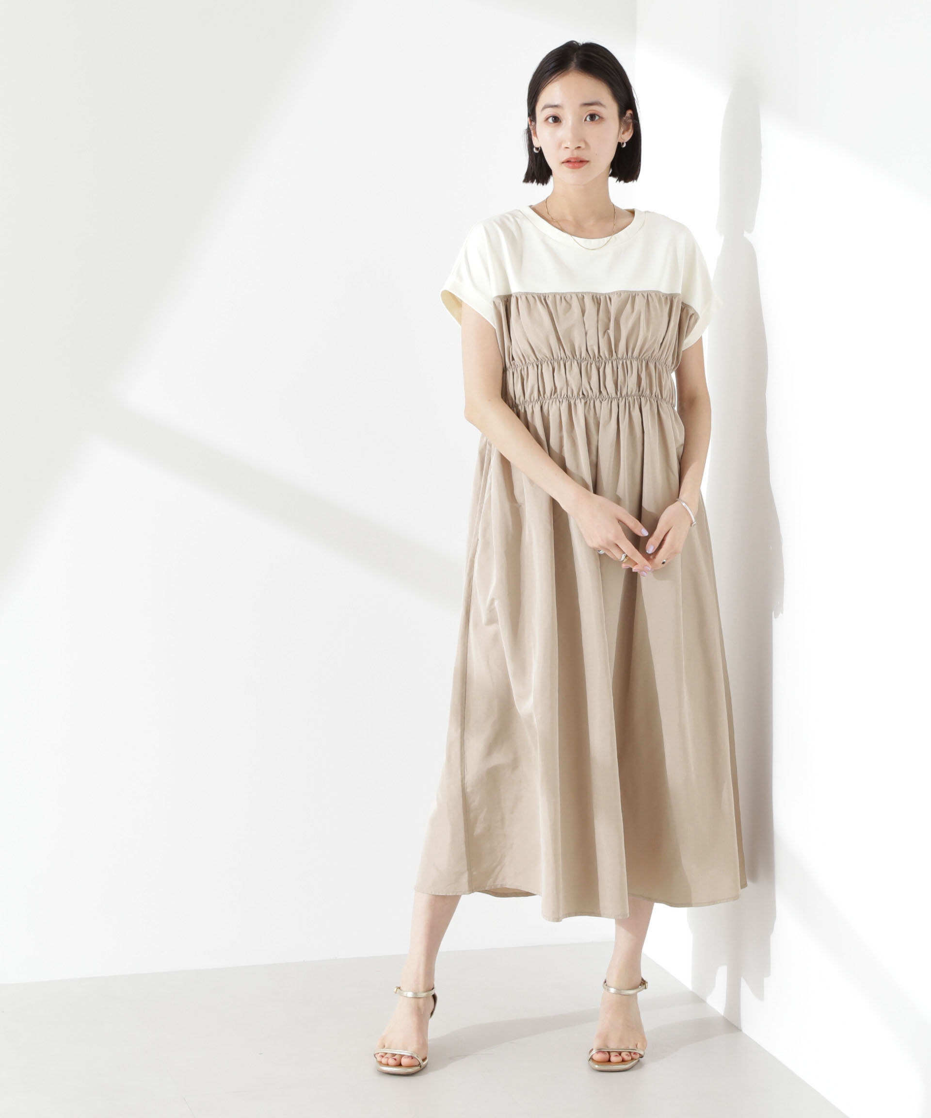 nano･universe「フロントシャーリングドッキングワンピース」|ワンピース|