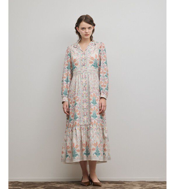 GRACE CONTINENTAL「フラワーパターンプリントワンピース」|ワンピース|