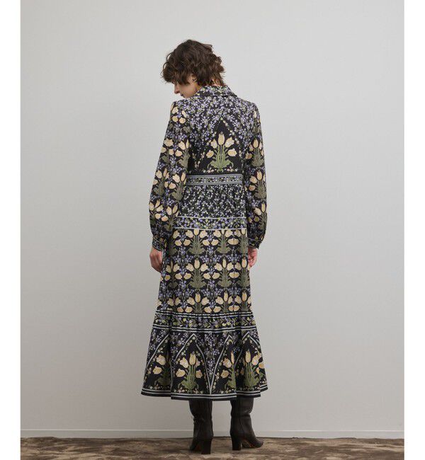 GRACE CONTINENTAL「フラワーパターンプリントワンピース」|ワンピース|