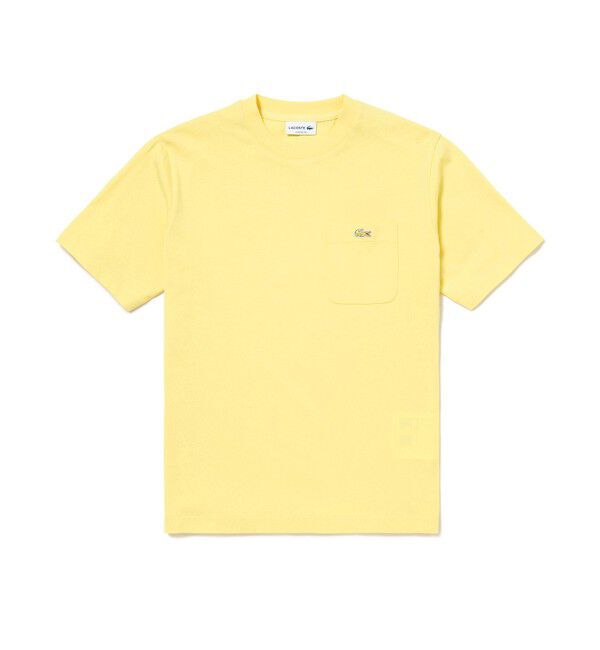 LACOSTE「アウトラインクロックポケット半袖Tシャツ」|Tシャツ・カットソー|ペールイエロー
