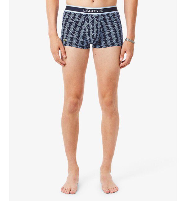 LACOSTE「モノグラム＆プレーン／3パックストレッチコットントランクショーツセット」|インナー|