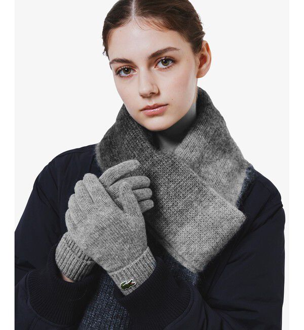 LACOSTE「エッセンシャル ウールニットグローブ」|手袋|