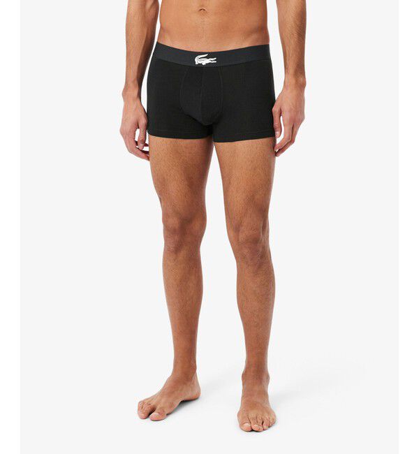 LACOSTE「コントラストワニロゴウエストバンドストレッチジャージトランクショーツ 3P / ボクサーパンツ」|インナー|