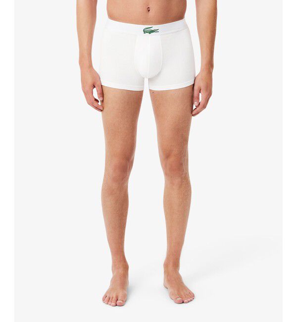 LACOSTE「コントラストワニロゴウエストバンドストレッチジャージトランクショーツ 3P / ボクサーパンツ」|インナー|