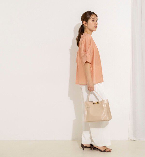 NOLLEY'S「ウォッシャブルボリュームスリーブ2WAYシアーブラウス」|シャツ・ブラウス|