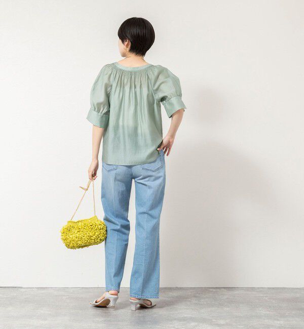 NOLLEY'S「ウォッシャブルボリュームスリーブ2WAYシアーブラウス」|シャツ・ブラウス|