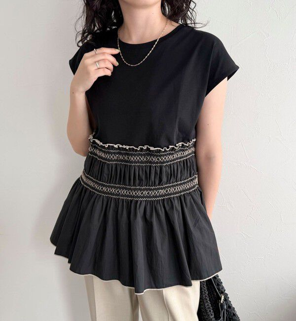 fredy emue「スモッキングフレンチプルオーバー」|Tシャツ・カットソー|