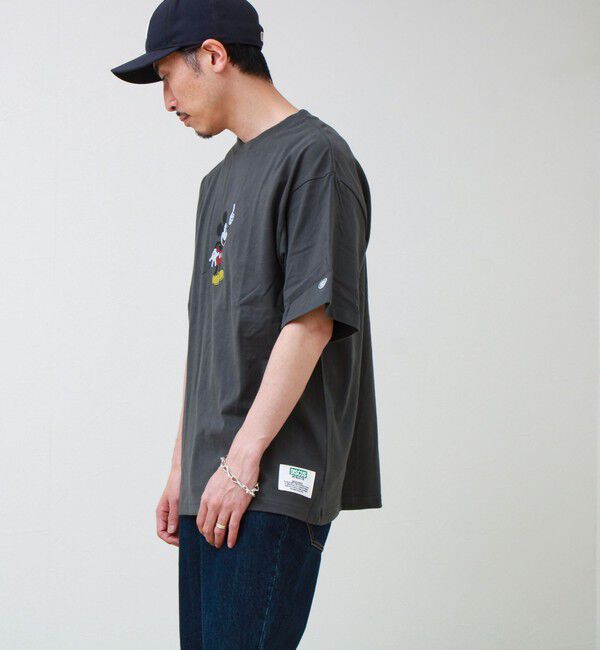 GLOSTER「【DISCUS】Disney ミッキープリントTシャツ」|Tシャツ・カットソー|