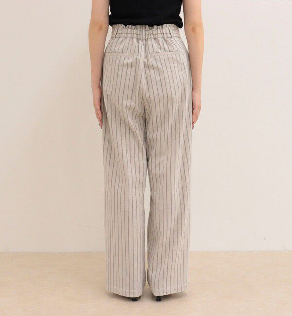 fredy emue「ストライプセミワイドタックパンツ」|チノ|