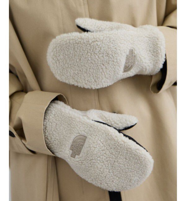 SALON adam et rope'「【J'aDoRe・一部店舗限定】【THE NORTH FACE】リバーサイド パイルミット」|手袋|オフホワイト(15)