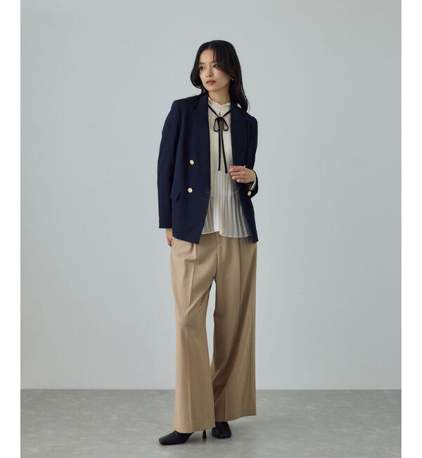 ROPE「プリーツデザインブラウス/イージーケア」|シャツ・ブラウス|