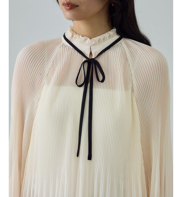 ROPE「プリーツデザインブラウス/イージーケア」|シャツ・ブラウス|