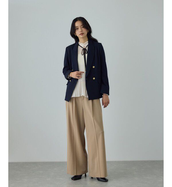 ROPE「プリーツデザインブラウス/イージーケア」|シャツ・ブラウス|