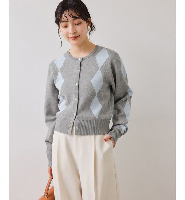 VIS「アーガイルカーディガン」|カーディガン|