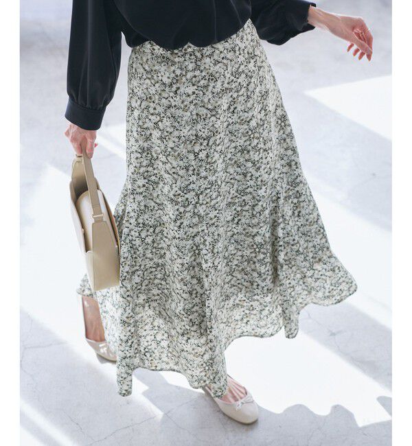 Rope&rsquo;Picnic「【emur/エミュール】マーガレット柄ナロースカート」|スカート|