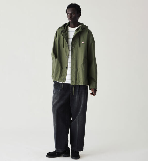 DANTON「DANTON | コットンリネン ショートフードジャケット MEN」|テーラードジャケット|