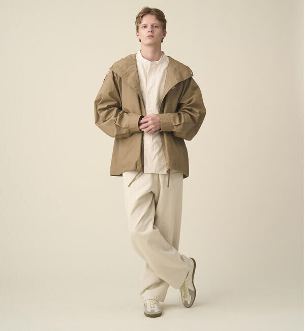 DANTON「DANTON | コットンリネン ショートフードジャケット MEN」|テーラードジャケット|