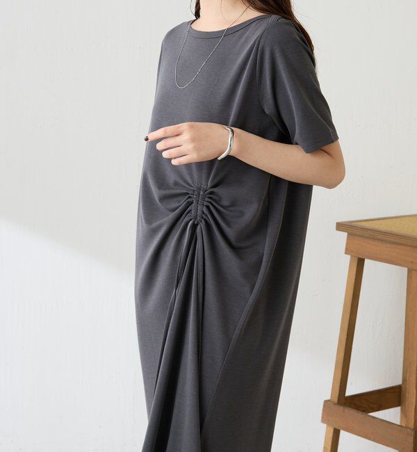  「【接触冷感】フロントドロストカットワンピース」|ワンピース|