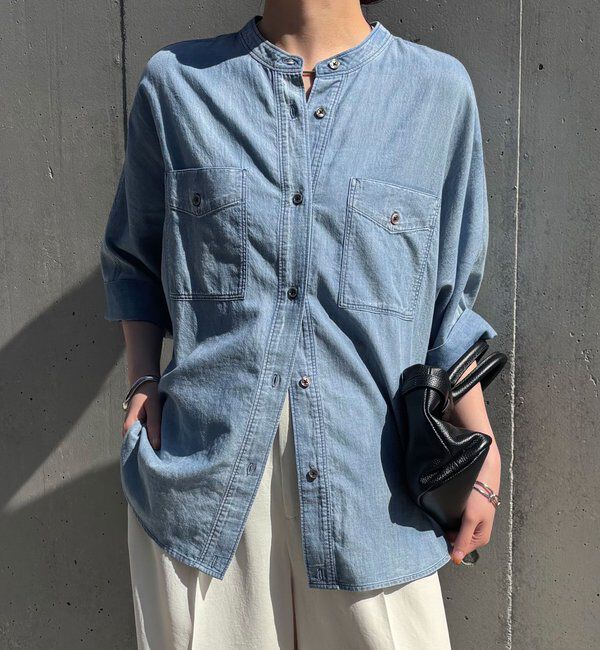  「Q.anos　ドルマンシアーデニムシャツ」|シャツ・ブラウス|