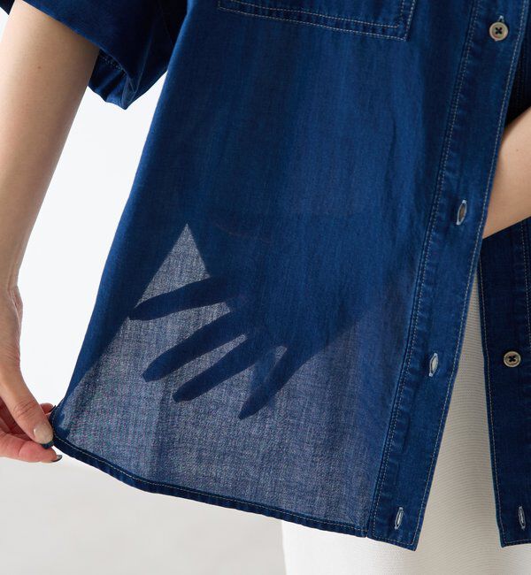  「Q.anos　ドルマンシアーデニムシャツ」|シャツ・ブラウス|