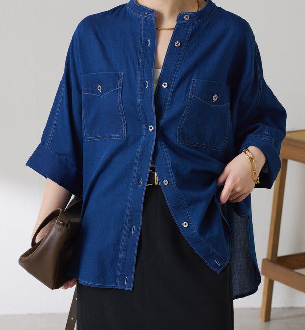  「Q.anos　ドルマンシアーデニムシャツ」|シャツ・ブラウス|