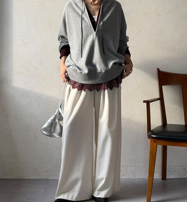  「レース切替チュニック」|シャツ・ブラウス|