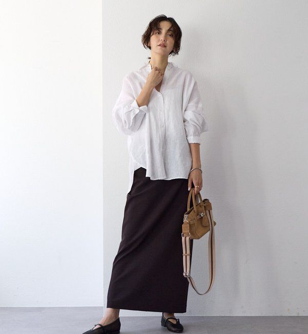  「予約【名品/サイズ展開あり】リネンワイドシャツ」|シャツ・ブラウス|