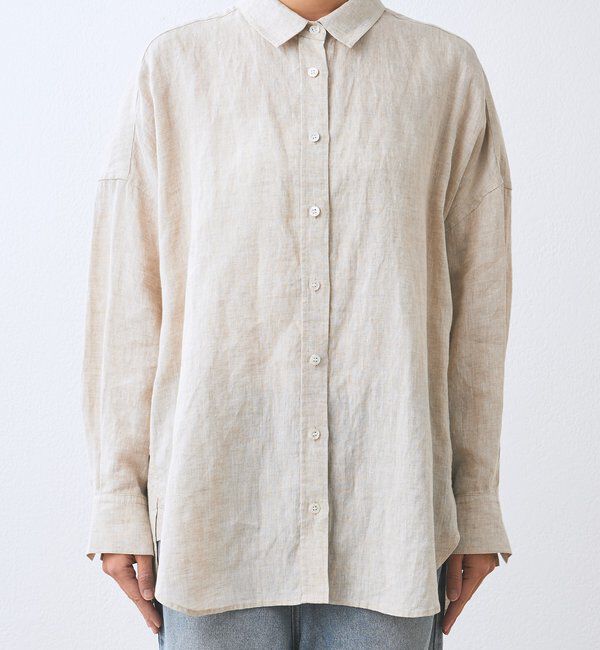  「予約【名品/サイズ展開あり】リネンワイドシャツ」|シャツ・ブラウス|
