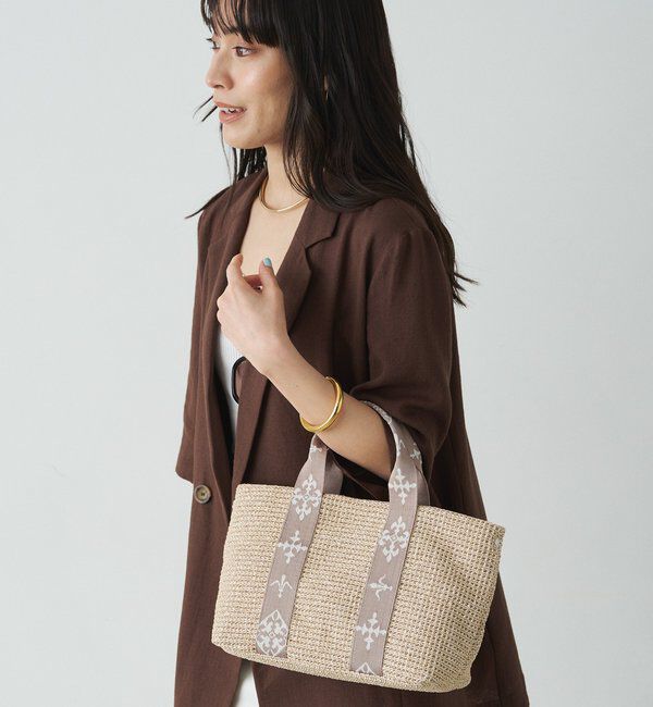  「ナイロンラフィアデイリーミニトートバッグ」|トートバッグ|
