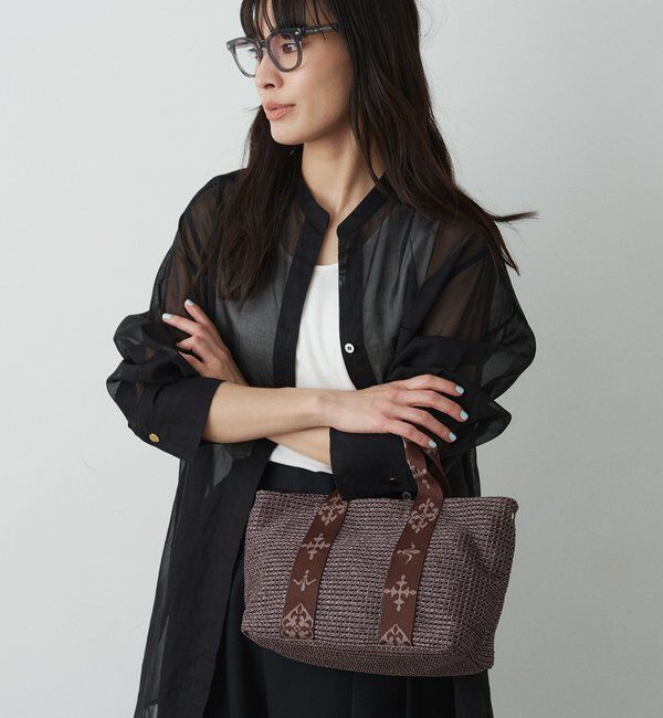  「ナイロンラフィアデイリーミニトートバッグ」|トートバッグ|