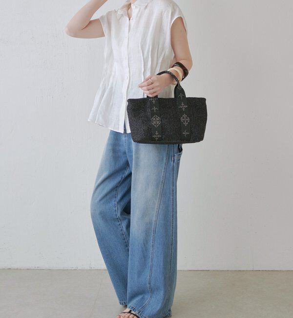  「ナイロンラフィアデイリーミニトートバッグ」|トートバッグ|