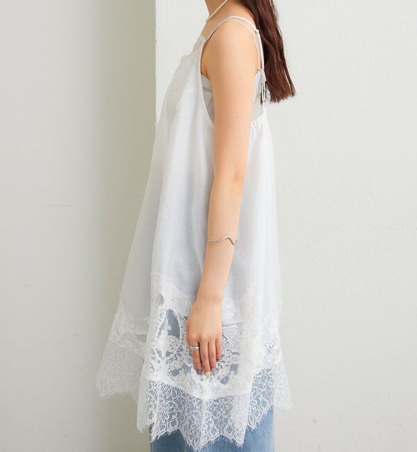  「レースパネルキャミチュニック」|シャツ・ブラウス|